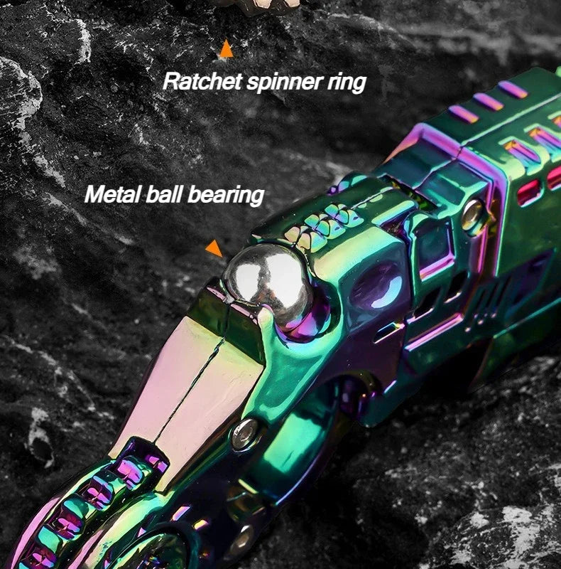 Shell-Ejecting Alloy Toy Pistol Set – Mini Finger Spinning Top Fidget & Sensory Desk Gadget for Teens
