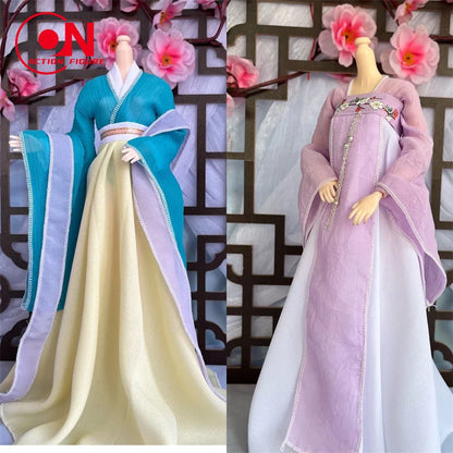 1/6 Female Doll Hanfu Outfit – Ancient Traditional Dress for 12-Inch Action Figures, Cosplay Model Toy
