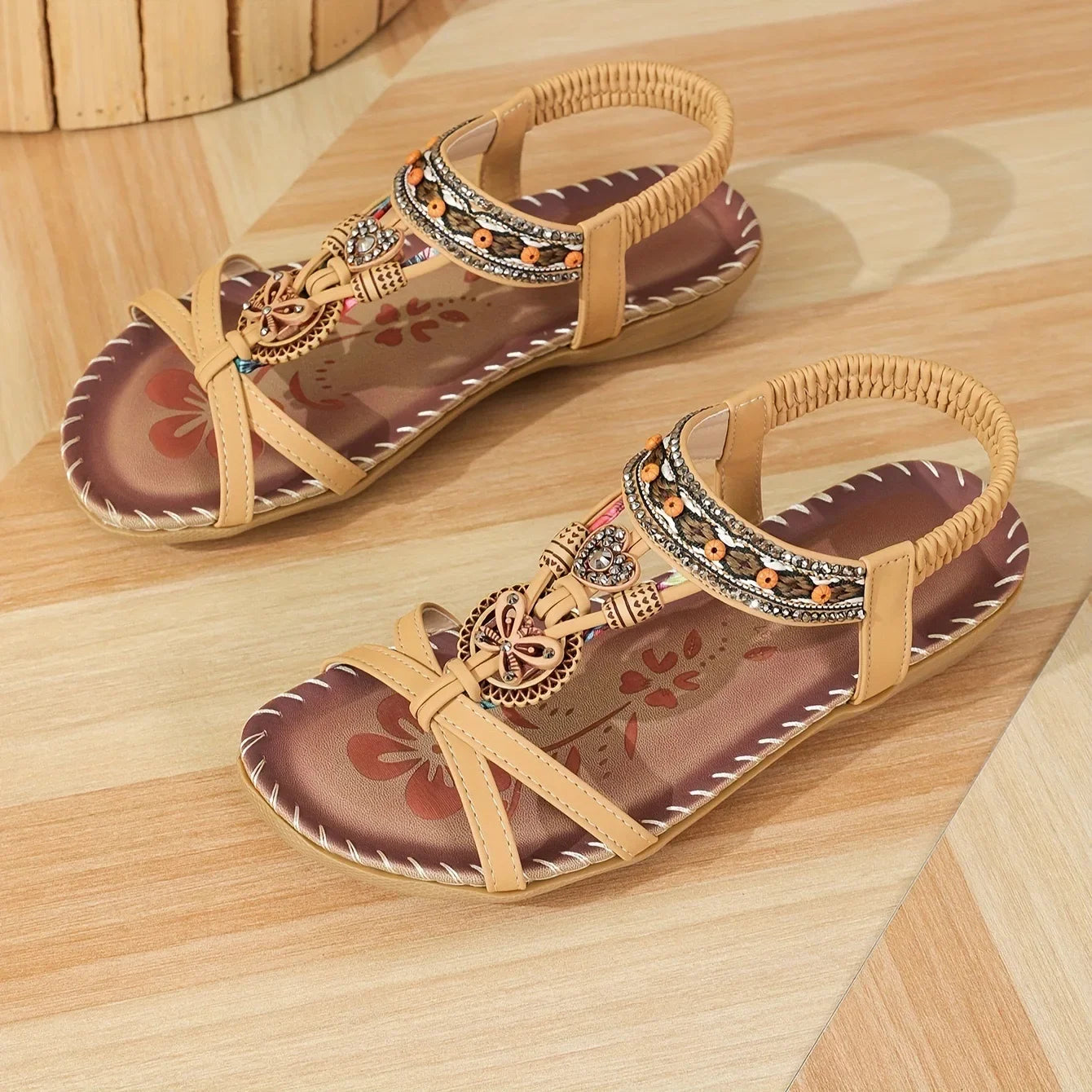 Women’s Bohemian Platform Sandals - Lightweight Soft Sole Casual Beach Shoes