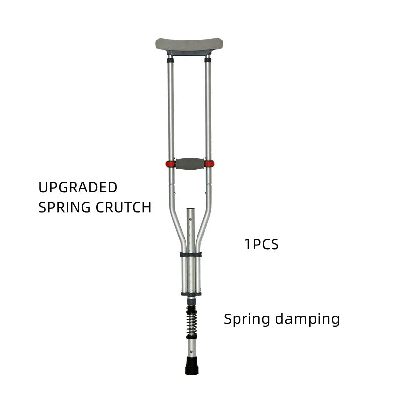 Aluminum Alloy Detachable Foldable Underarm Crutches — Armpit Walking Stick Mobility Aid for Elderly & Disabled