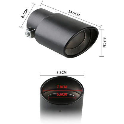 2.5" Stainless Steel Car Exhaust Muffler Tip – Chrome Rear Tail Pipe for Most Cars