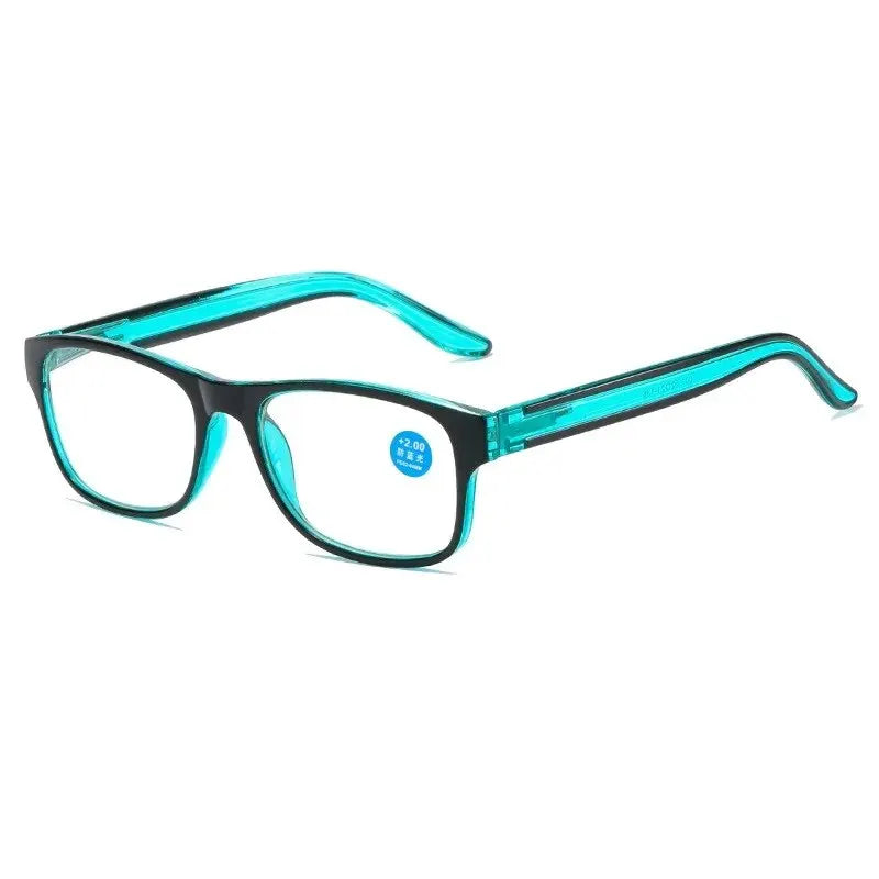 Anti Blue Light Reading Glasses – Fashion Clear Square Computer Eyewear with Spring Legs Frame for Women & Men