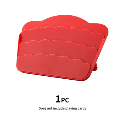 Ergonomic Poker Card Holder Tray - Elderly-Friendly Playing Card Storage Rack with Support Stand for Comfortable Games