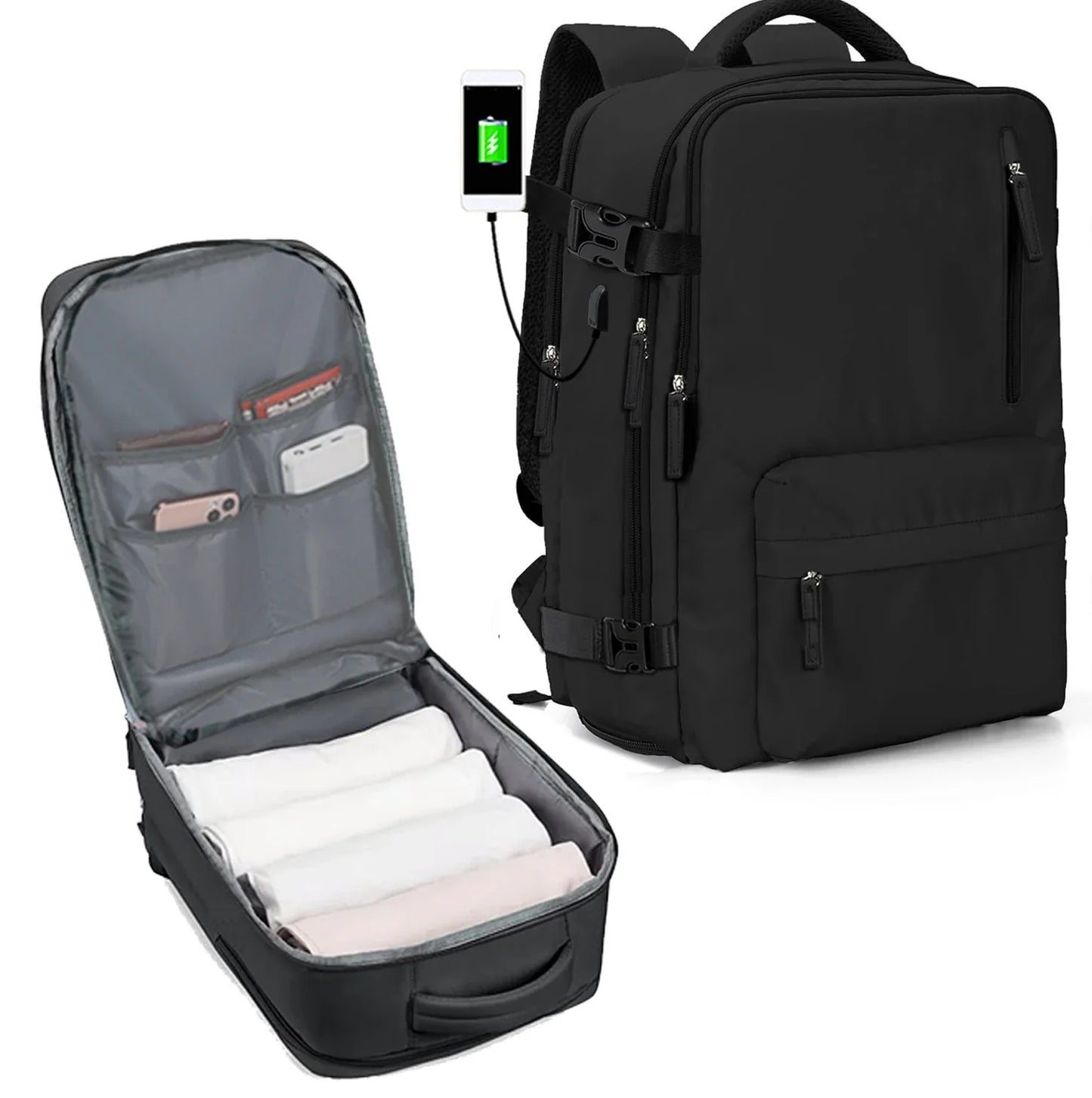 Waterproof Laptop Backpack for Women - Travel Leisure Backpack for Men - with Shoe Compartment for 15 Inch Computer