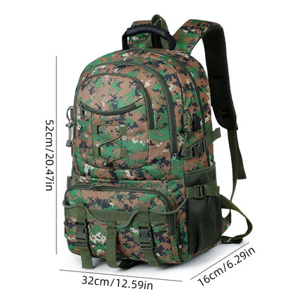 USB Tactical Camping Backpack – Large Multi-Functional Hiking, Trekking & Laptop Rucksack for Outdoor Travel and Sports