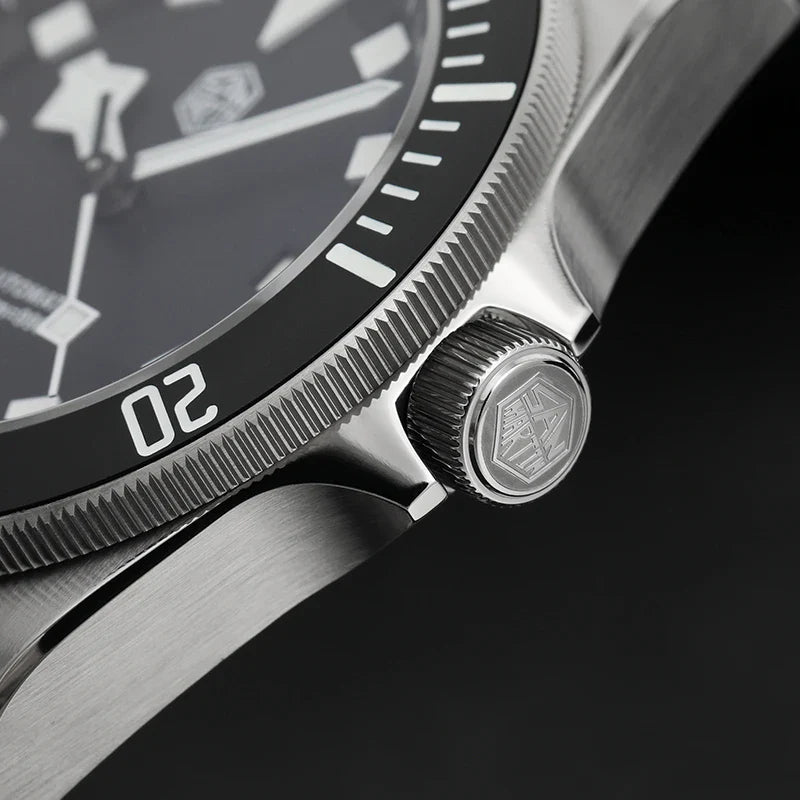 San Martin SN0121T Titanium Diving Watch – NH35 Automatic, Grade 2 Titanium, 120-Click Bezel, 300M Waterproof Wristwatch
