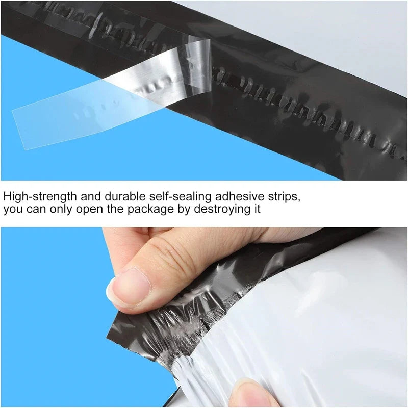 50PCS White Courier Bags – Self-Adhesive Plastic Mailing & Shipping Envelopes