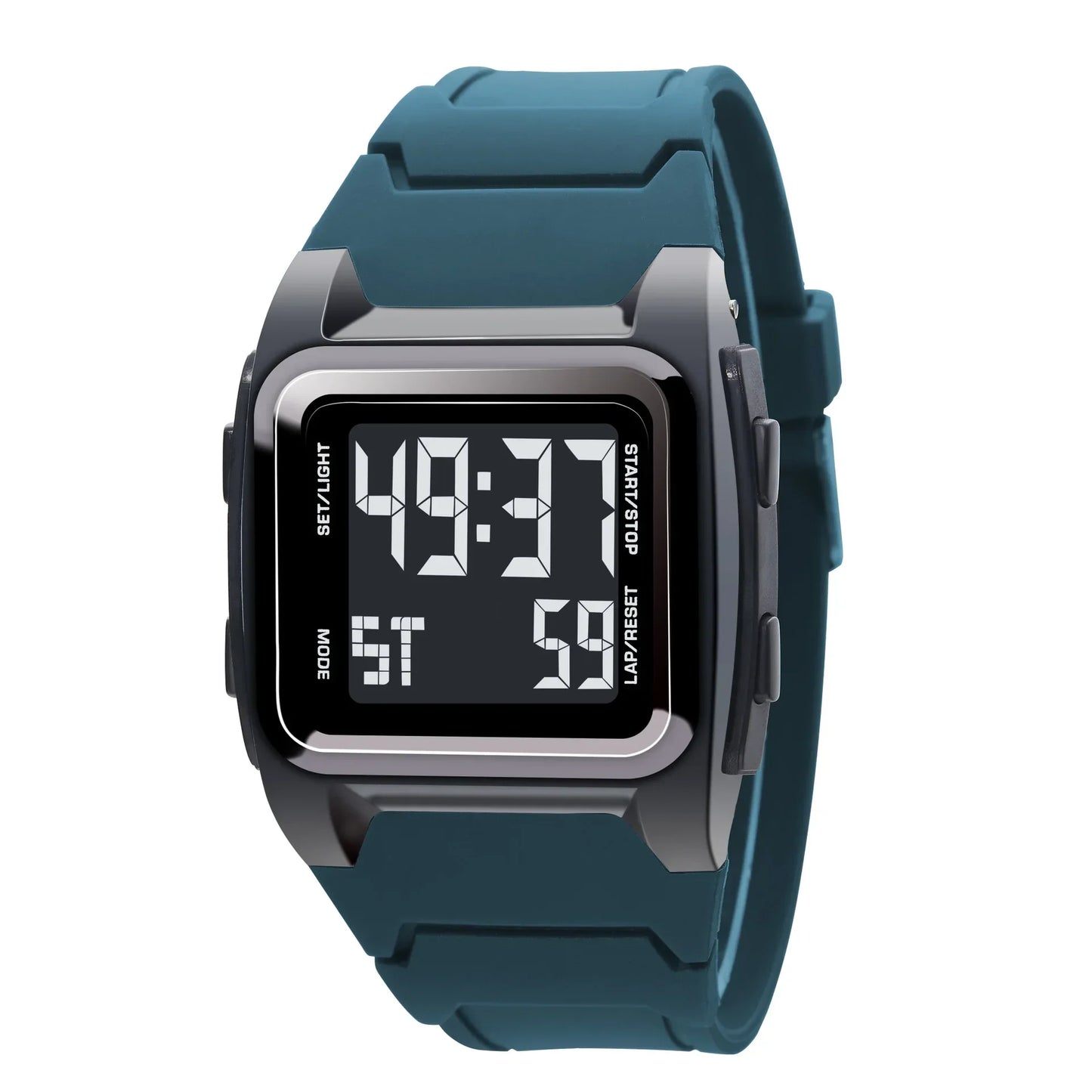 YIKAZE Men's Digital Sport Watch – 50M Waterproof Retro Multifunction Military LED Alarm Wristwatch Gift