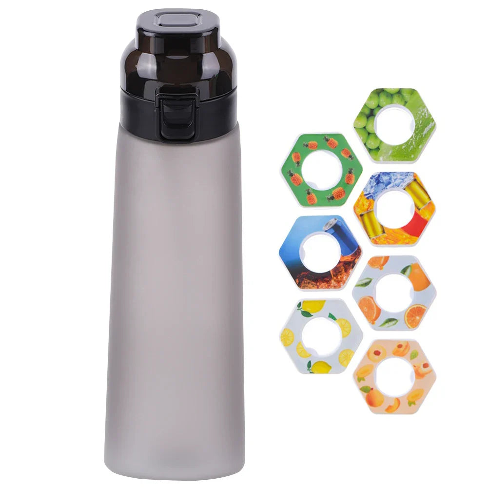 650ML Scented Water Bottle , 7 Flavor Pods - Leak-Proof Air Water Bottle for Travel, Climbing and Hiking
