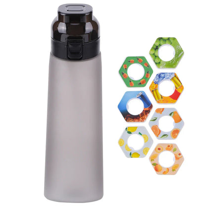 650ML Scented Water Bottle , 7 Flavor Pods - Leak-Proof Air Water Bottle for Travel, Climbing and Hiking