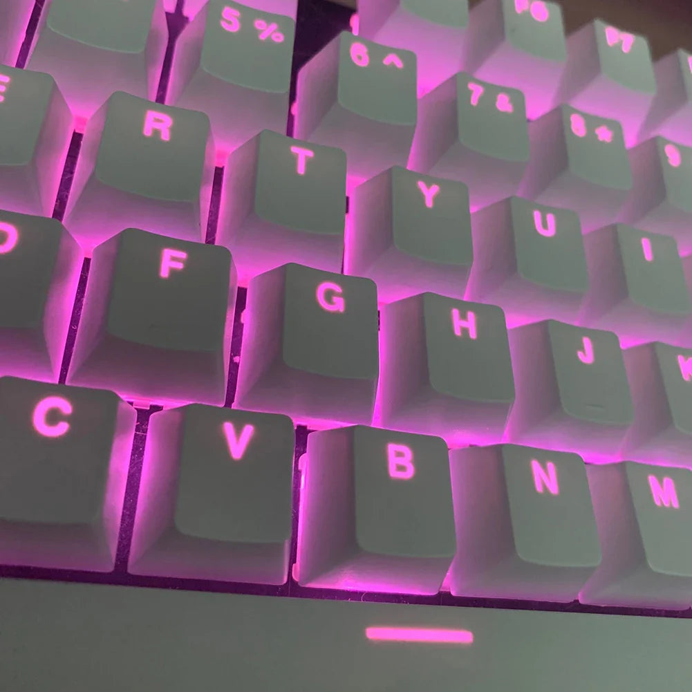104PCS Universal Mechanical Keyboard Keycaps – Ergonomic Blank Replacement for Cherry MX Backlit Keyboards