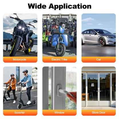 Awapow Wireless 110dB Vibration Bike Alarm with Remote Anti-Theft Home & Window Security