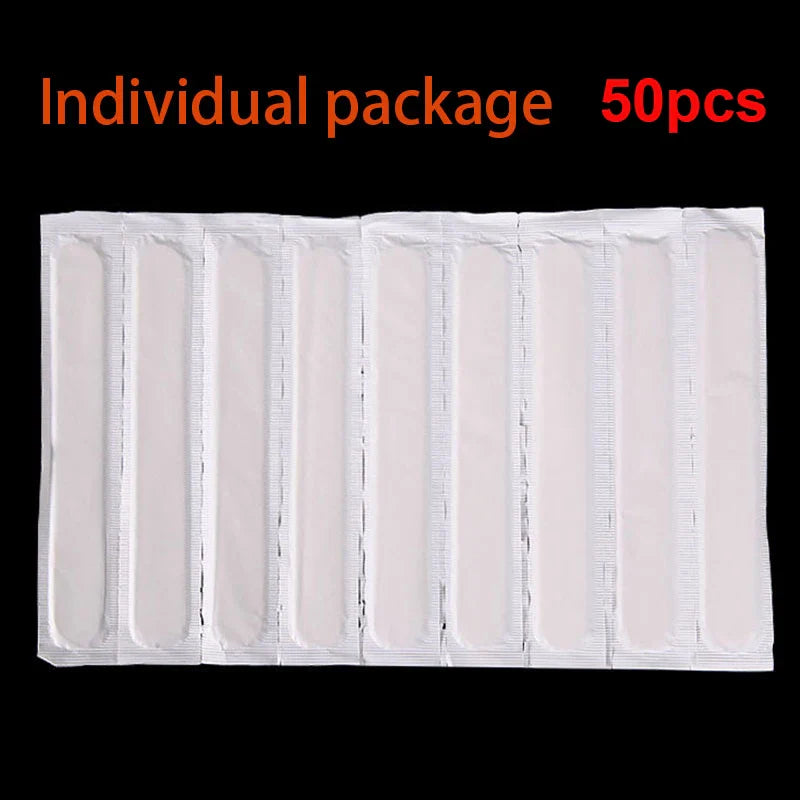 50/100PCS Disposable Tattoo Waxing Sticks - Wooden Tongue Depressor with Independent Sterilization Package