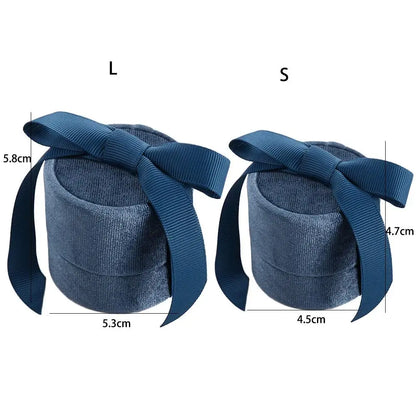 Pink Velvet Bowknot Jewelry Display Box – Necklace & Wedding Accessories Storage