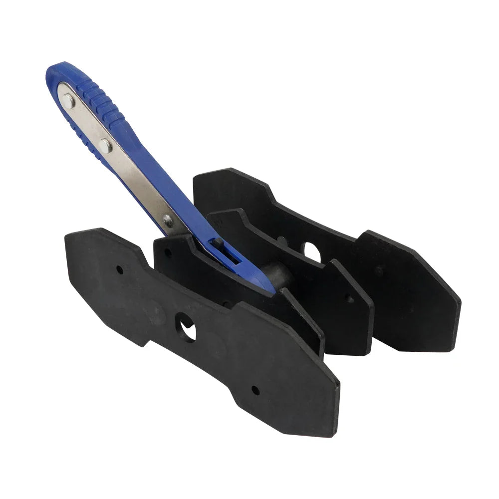 360° Swivel Ratchet Brake Caliper Press Tool with Piston Spreader & 2 Steel Plates for Disc Brake Repair