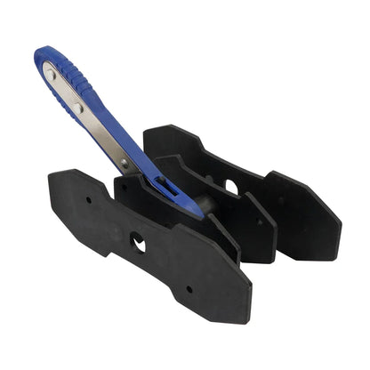 360° Swivel Ratchet Brake Caliper Press Tool with Piston Spreader & 2 Steel Plates for Disc Brake Repair