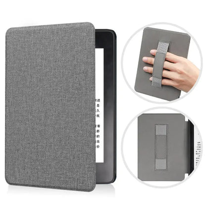 SA568B Leather Case for Kindle Paperwhite 12th Gen 2024 Signature Edition – 7-Inch Cover with Hand Strap & Auto Sleep