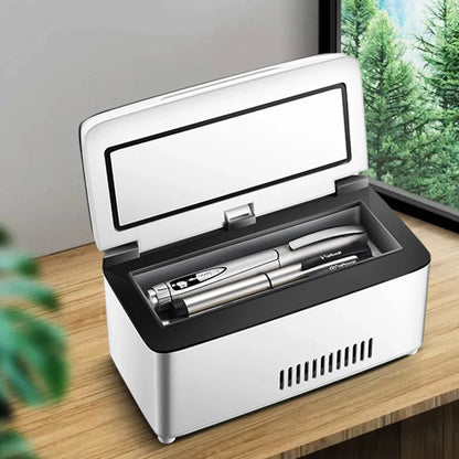 13600mAh Mini Insulin Refrigerator — High-Power USB Refrigerated Pill Box, 0-18°C Temperature Control Incubator