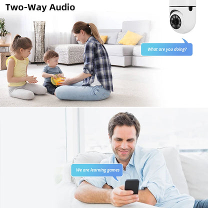 3MP WiFi E27 Bulb Camera with PTZ, 4X Digital Zoom, AI Motion Detection & Full Color Night Vision