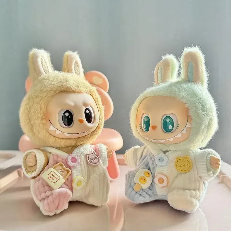 Mini Plush Doll Clothes Set – Kpop EXO Labubu V1 V2 Idol Doll Pit Strip Climbing Suit & Accessories, Clothing Gift