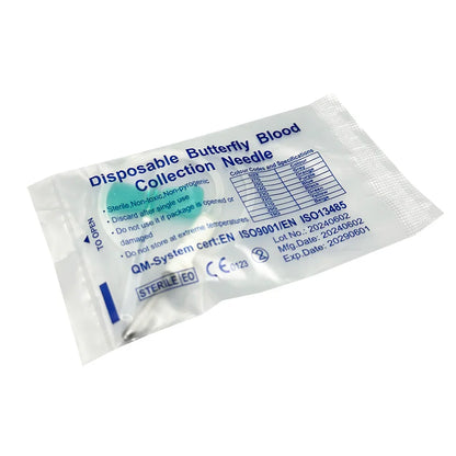 50pcs Disposable Butterfly Blood Collection Needles — Double Wing Type for Pets, Cats & Dogs, Animal Care Supplies