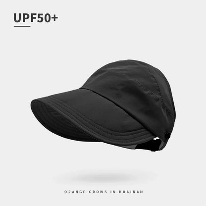 Women’s Quick-Dry Summer Cap – Lightweight Outdoor Visor with Mask Hanger and Sunscreen Protection