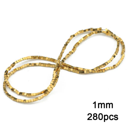 3A+ Retention Color Hematite Beads – Star & Heart Shapes, Gold-Plated Natural Stones for DIY Jewelry & Bracelets