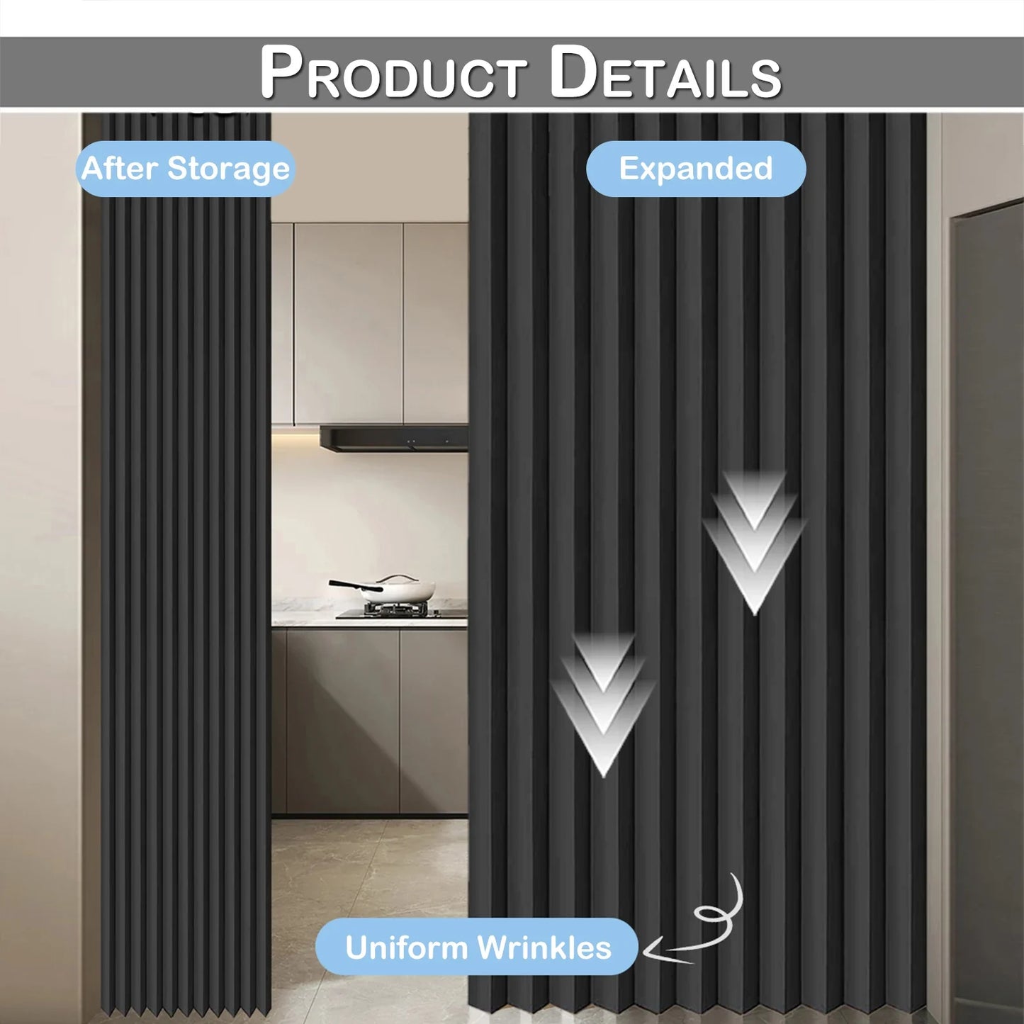 Extra Large Blackout Waterproof Curtain – Thermal Insulated Sliding Door & Shower Drapes for Living Room & Bedroom