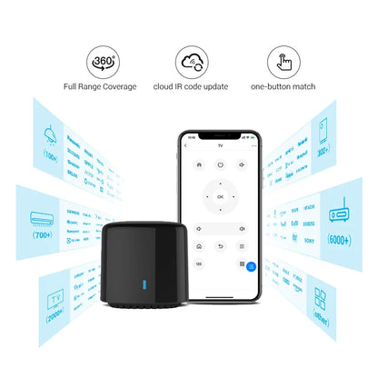 BroadLink RM4 BestCon RM4C Mini Wi-Fi Smart Remote – Voice Control with Google Home & Alexa Smart Hub