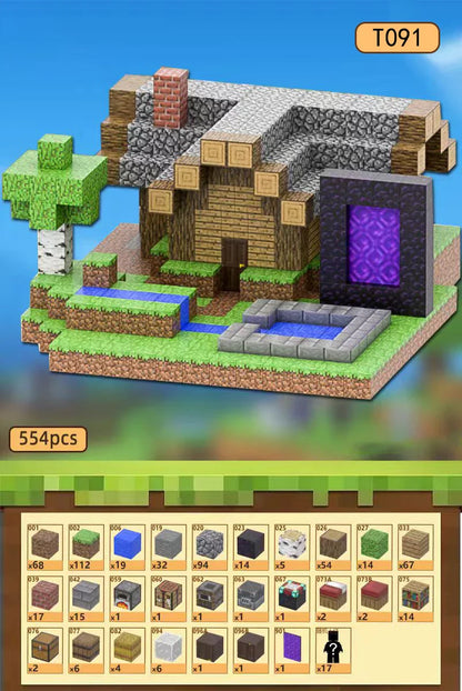 Magnetic Building Blocks – Mine World Magnet Cube STEM Toy for Kids 3+, DIY Montessori Sensory Model for Boys & Girls