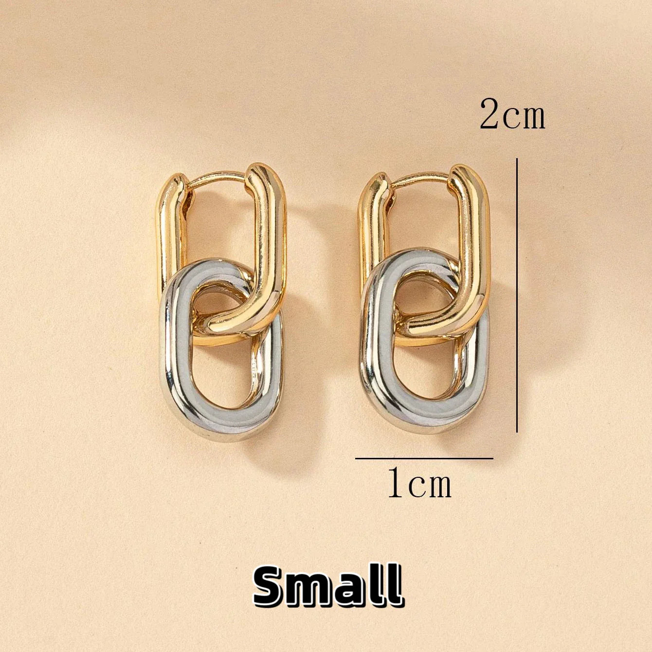 Stainless Steel Gold Geometric Square Hoop Earrings – Punk Hip-Hop Huggie Jewelry for Women Party Fashion