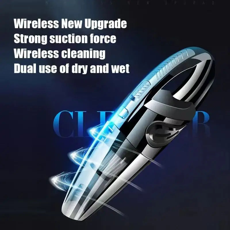 Portable Wireless Handheld Vacuum Cleaner – Powerful Suction, Rechargeable Quick-Charge for Car, Home & Pet Hair