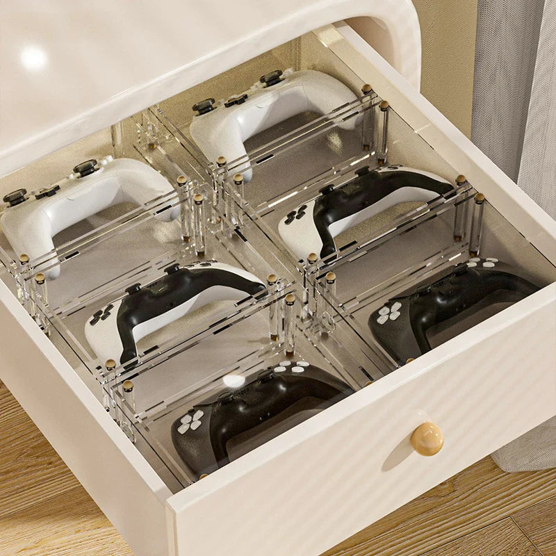 Clear Acrylic Game Controller Storage Box – Universal Dust Cover for PS5, Nintendo Switch & Xbox Desktop Protection