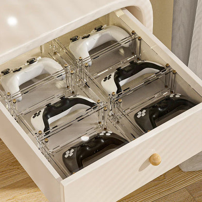 Clear Acrylic Game Controller Storage Box – Universal Dust Cover for PS5, Nintendo Switch & Xbox Desktop Protection