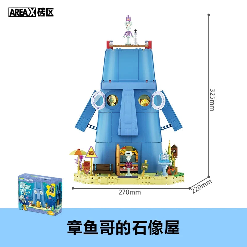 SpongeBob Bikini Bottom Blind Box - Kawaii Building Block Collectible Desktop Decoration for Adult Fans & Gift