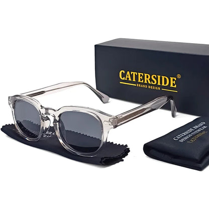 CATERSIDE Retro Round Sunglasses — Luxury Punk Pin Temple Shades for Men & Women, Sports, Leisure & Party UV400 Eyewear
