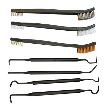 ALLSOME Double-End Steel Wire Brush & Nylon Pick Set: Universal Gun Cleaning Kit - Tactical Rifle Cleaning Tool for Hunting Enthusiasts