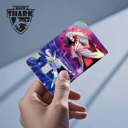 2025 Naruto Anime Holographic Laser Sticker – Shiny Film Card Skin Cover for Debit & Credit Cards