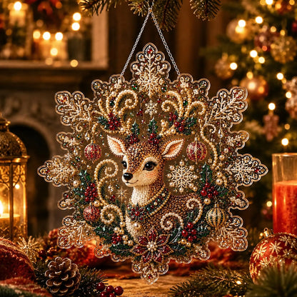 Santa Claus Pearl Diamond Painting Kit - DIY Christmas Hanging Craft & Wall Decor