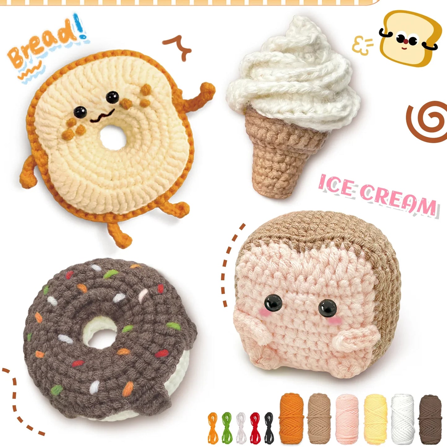 Animal Crochet Kit for Beginners - DIY Starter Set with Step-by-Step Knitting & Craft Supplies