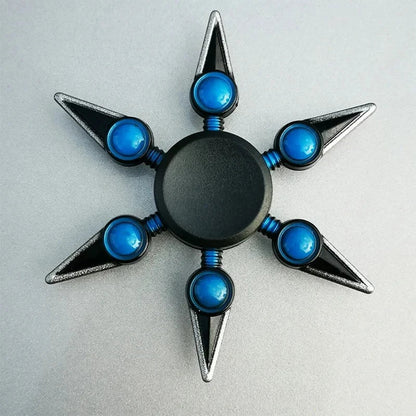 Creative Tri-Spinner Fidget Toy – Zinc Alloy Ninja Shuriken Sharingan Hand Spinner Stress Reliever for Kids