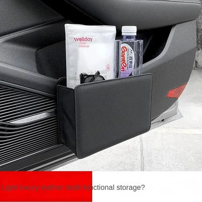 Car Trash Can & Storage Bag — Foldable Hanging Seat Back Organizer for Car Door & Interior Storage