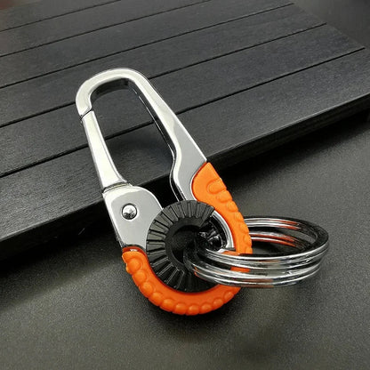 Men’s Stainless Steel Keychain Buckle – Carabiner Hook Key Ring for Outdoor & Car Accessories