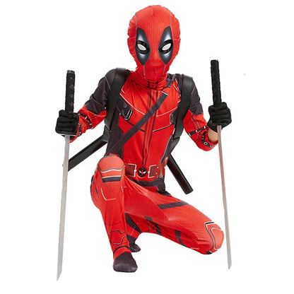 Deadpool Kids Halloween Cosplay Costume – Superhero Jumpsuit for Children