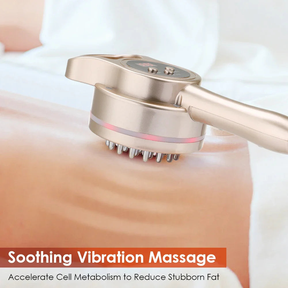 Electric Meridian Brush with Heating – Slimming Anti-Cellulite Fat Burner, Micro-Current Guasha Lymphatic Drainage Massage