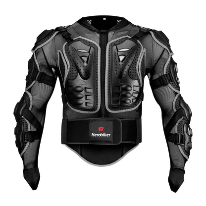 HEROBIKER Men’s Motorcycle Jacket — Motocross Riding Armor with Body Protection, Sizes S-5XL