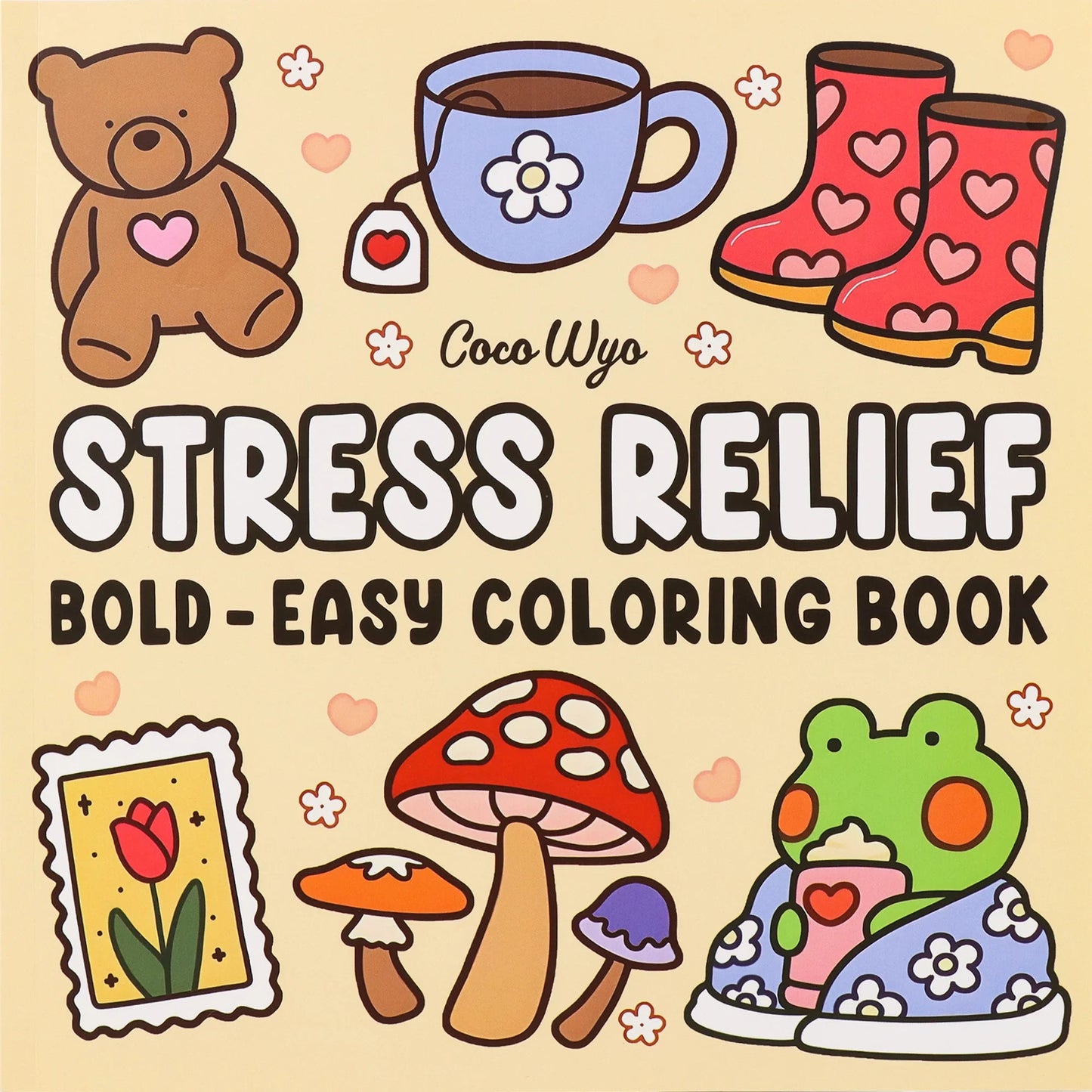Coloring Books for Adults and Teens, Cute Puppies Cartoon Designs for Relaxation, Cozy Hygge Moment Coloring Fun