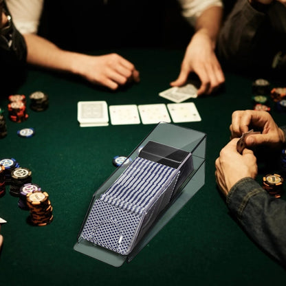 Deluxe 4-Deck Poker Shoe – Playing Card Dealing Game Accessory for Casino, Home & Garden Decor