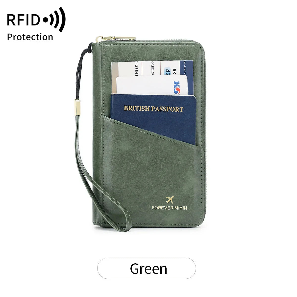 Fashionable RFID Passport Holder – PU Leather Front Pocket Wallet, Multifunctional Travel Accessories for Protection