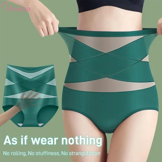 Women's High-Waist Postpartum Silk Pants – Abdominal Lifting & Shaping Girdle